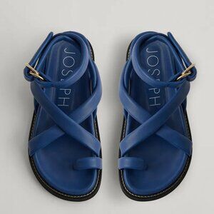 JOSEPH Leather Jazal Sandal in Majorelle (bright blue), size 39 ~ NWOT!